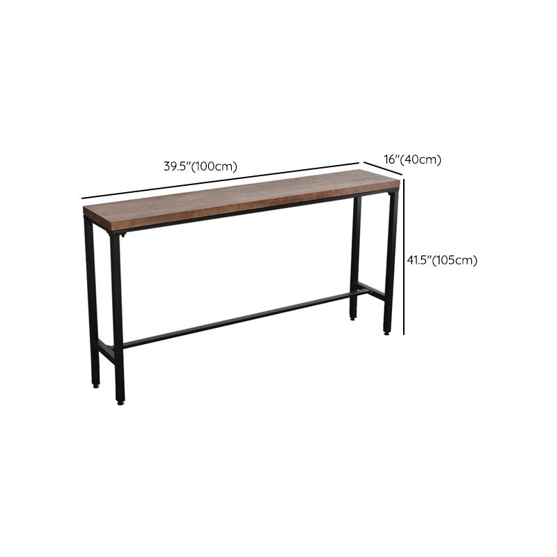 Solid Wood Top Bar Table Set 1/3/5 Pcs Iron Frame Bar Table and Stools