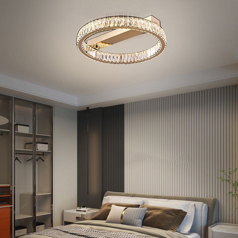 Geometric Flush Mount Contemporary Crystal Flush Ceiling Light Fixture