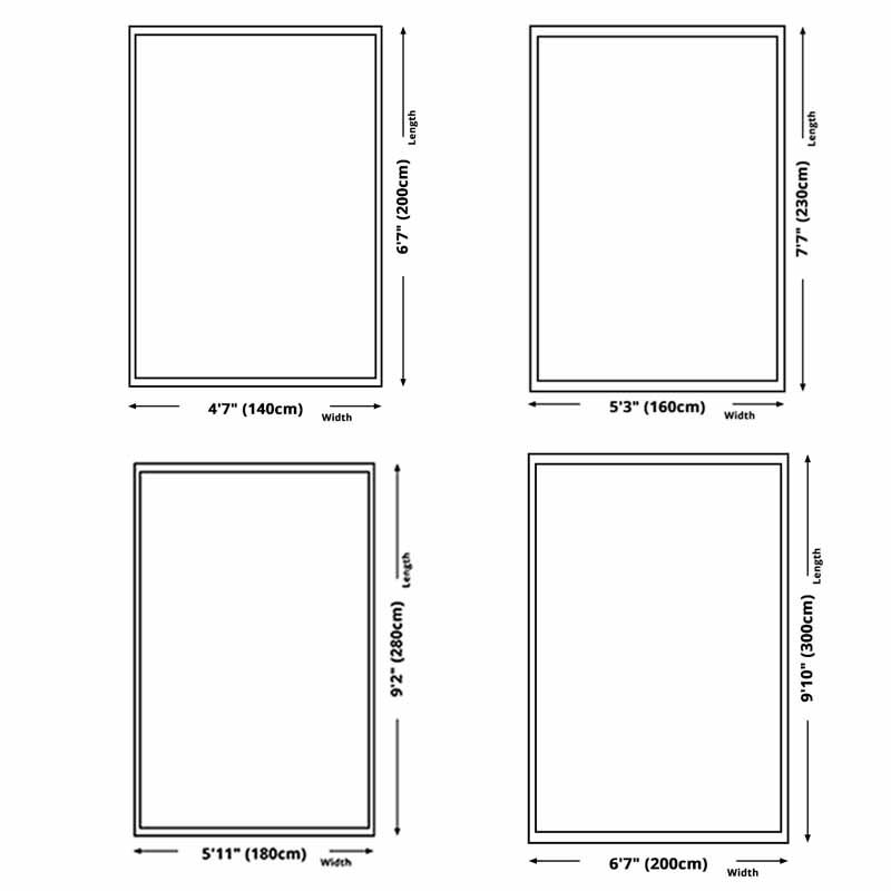 Nordic Color Block Rug Polyester Area Carpet Non-Slip Backing Indoor Carpet for Living Room