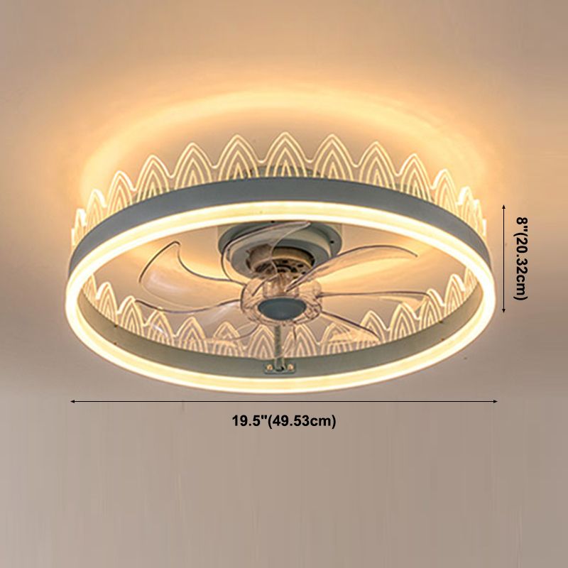 Makkaronkronenförmige Lüfterbeleuchtung Acrylschlafzimmer LED Semi Flush Light