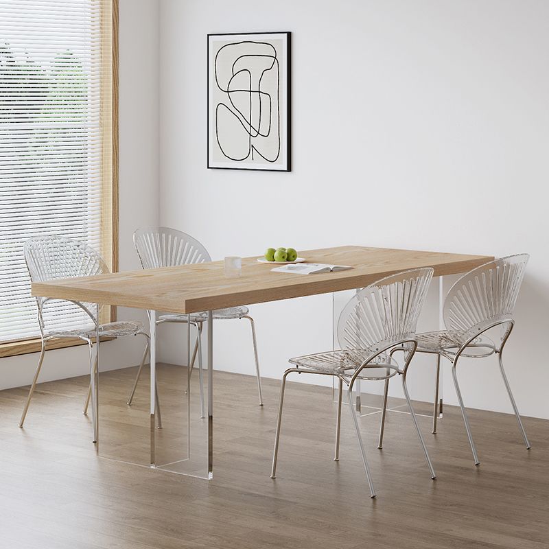 Modern Solid Wood Furniture 1/5 Pcs Standard Height Dining Room Table Set