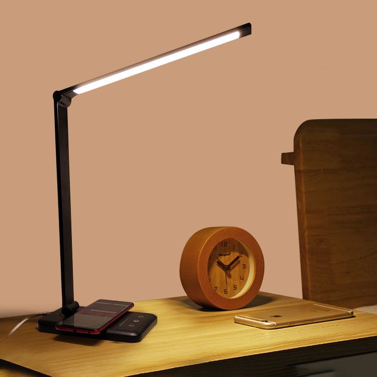 Lampada da tavolo a LED USB con controllo touch, luce pieghevole per la camera da letto