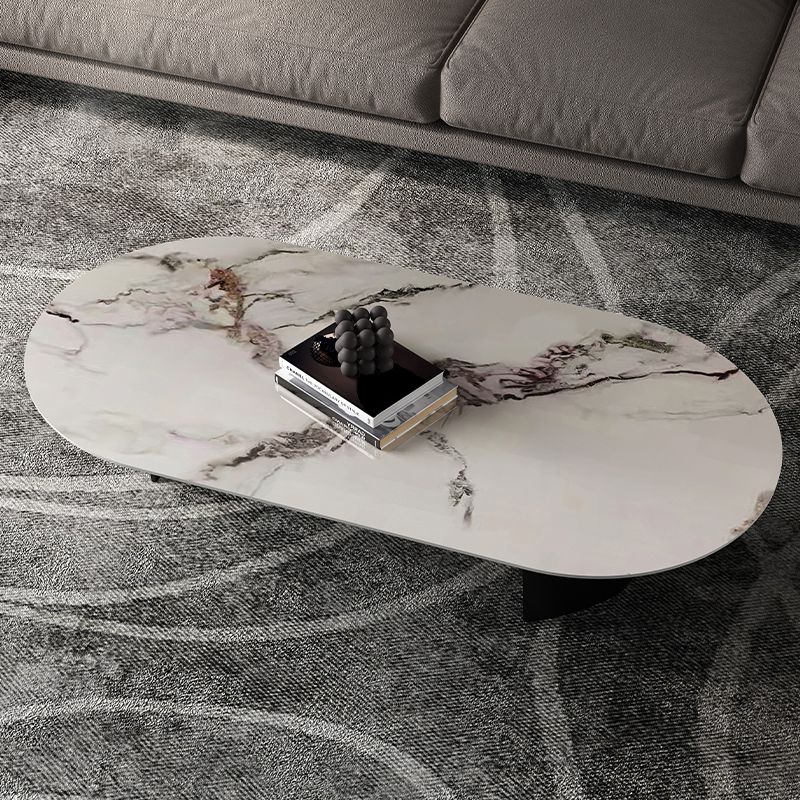 No Distressing Coffee Table Modern 2 Legs Free-Form Single Coffee Table