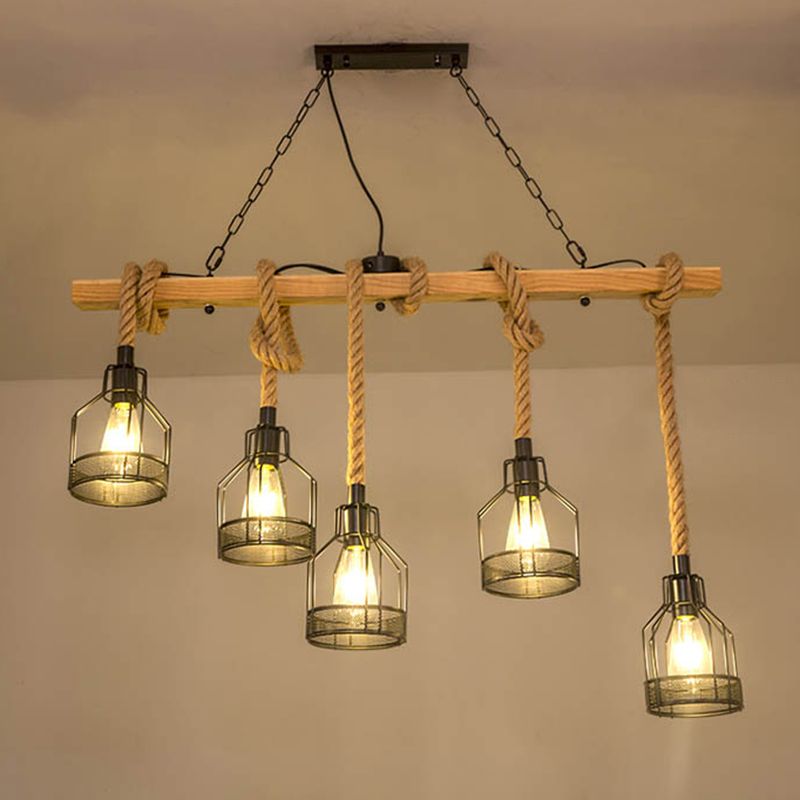 Illuminazione industriale dell'illuminazione dell'isola lampada a sospensione in rete per sala da pranzo