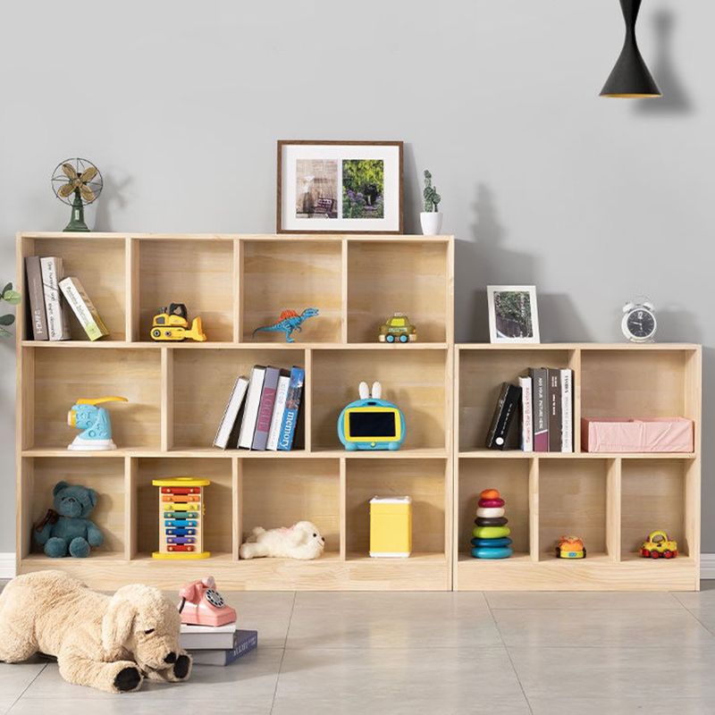 Contemporary Wooden Bookshelf Geometric Shelf Bookcase for Home Office