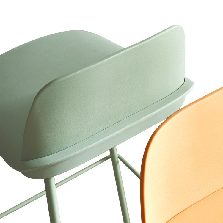 Contemporary Counter & Bar Stool Armless Plastic Indoor Bar Stool with Footrest