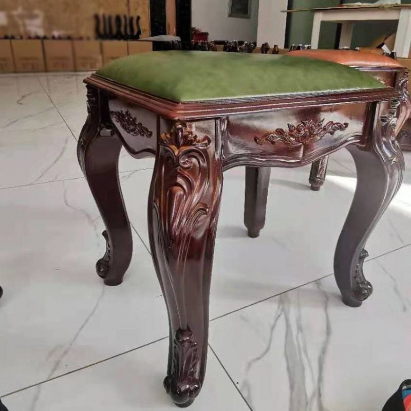 Upholstered Pouf Ottoman Pure Color Metal Frame Craving Stain Resistant Poof Stool