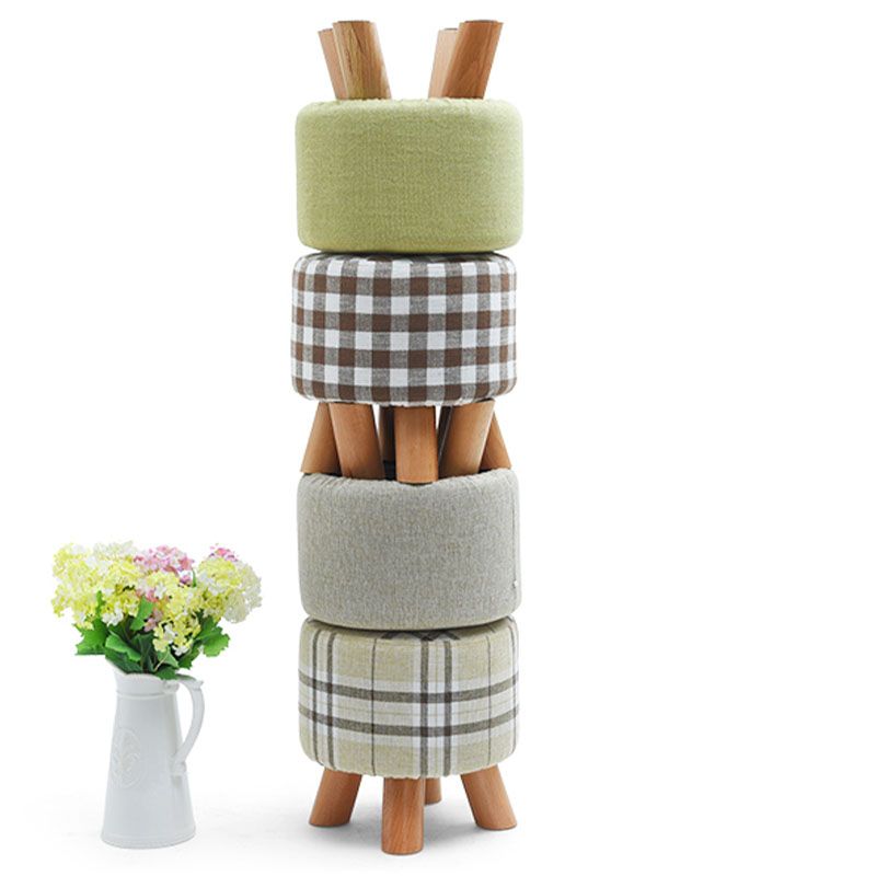 Fabric Standard Stool Modern Style Simple Household Footstool
