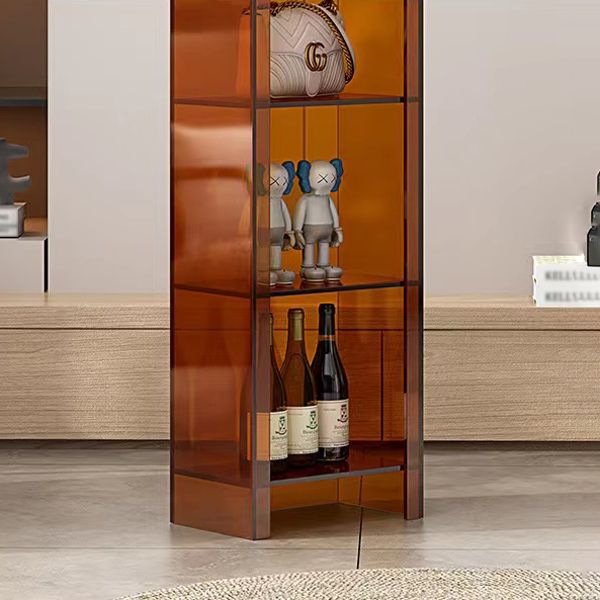 Scandinavian Style Shelf Bookcase Acrylic Closed Back Bookshelf for Home Office