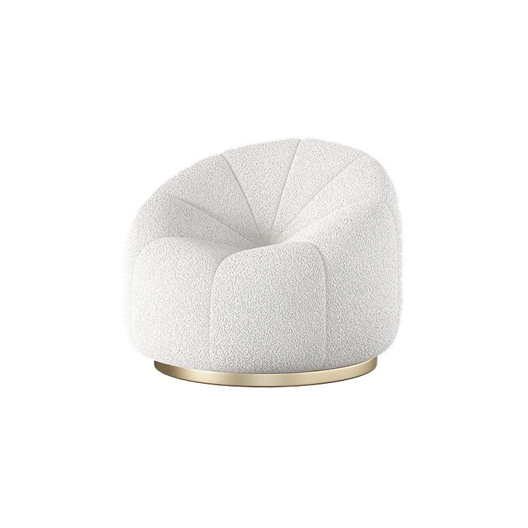 Contemporary Wool Standard Sofa, Sloped Arm Sewn Pillow Back Seating in White