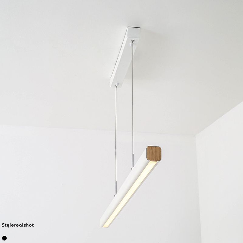 Modern Style LED Ceiling Chandelier Nordic Dining Room Long Linear Pendant Light