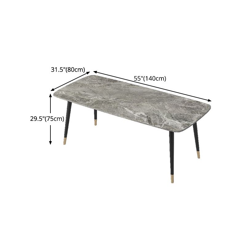 Nordic 1/2/3/5/7 Pieces Dining Set with Sintered Stone Table and Leather Chairs Dining Set