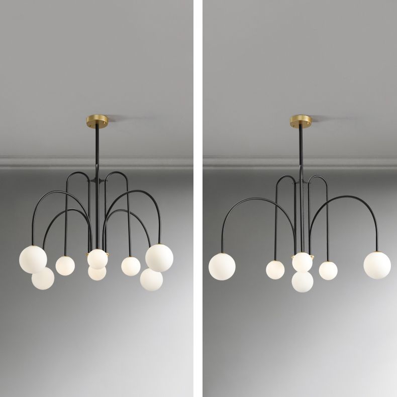 Modern Metal Chandelier Light Multi-Head Suspension Pendant Lamp for Living Room