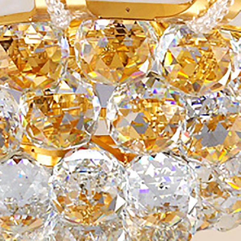 Crystal Gold Ceiling Light Fixture Floral Minimalist Ceiling Flush Mount