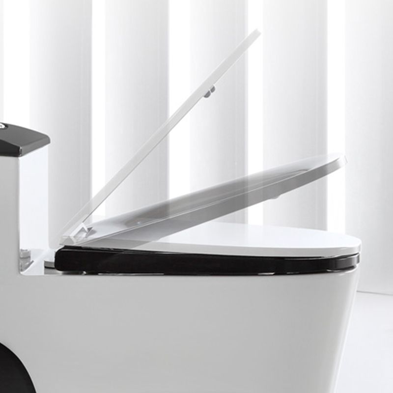 Skirted Toilet Traditional Floor Mount One-Piece Toilet with Slow Close Seat