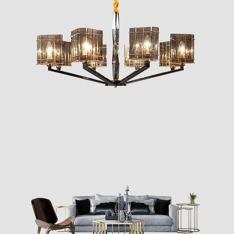 Lámpara de lámpara de lámpara de estilo moderno forma triangular de cristal luz colgante