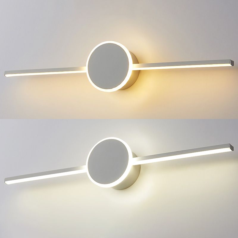 Luci di applique a parete lineare Modern Metal 1 Light Stipce Swree con tonalità acrilica