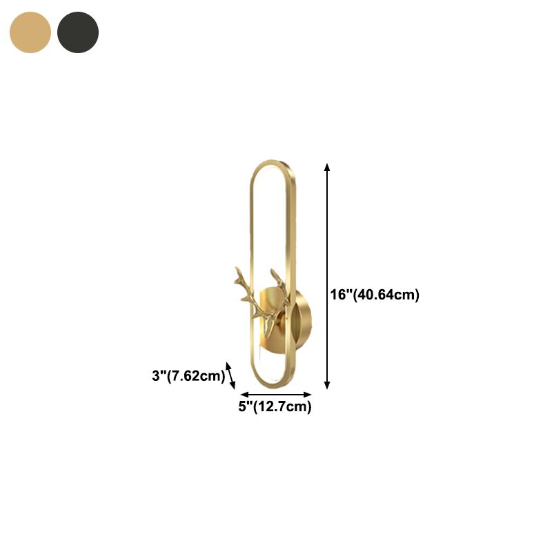 Brass Geometric Wall Light Nordic Style LED Wall Sconce for Living Room