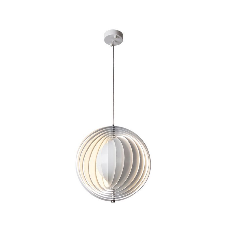 Modern Style Hanging Lamp Creative Metal Pendant Light in White for Corridor Bedroom