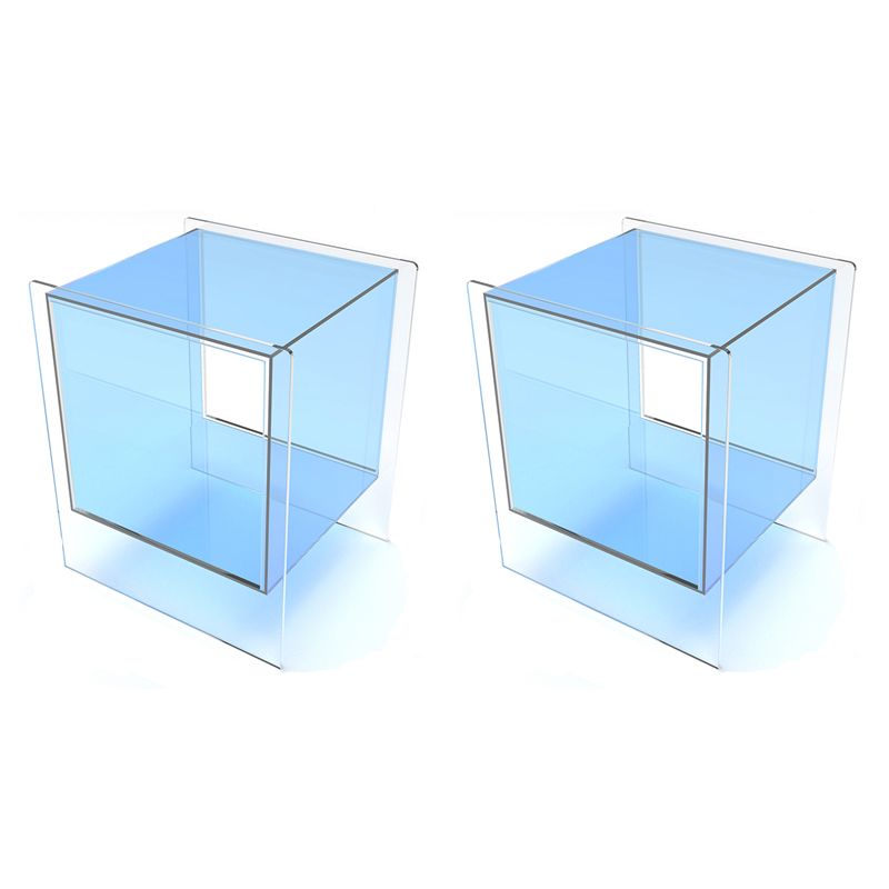 Modern Plastic End Table Set Square Bedside Side Table with Storage