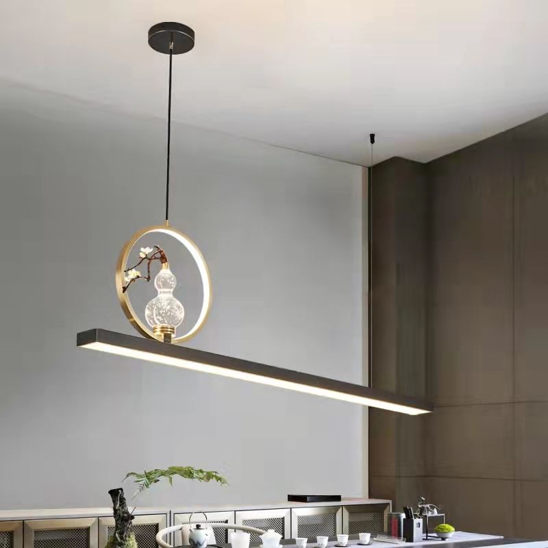 Iluminación colgante de metal de 2 luces con luces esféricas de estilo moderno con sombra acrílica