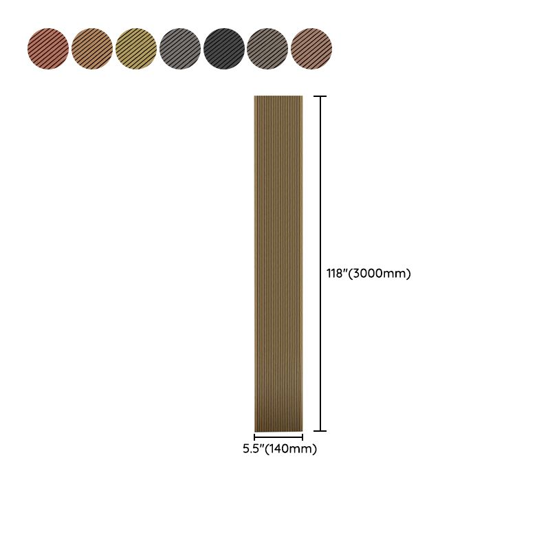 Composite Patio Flooring Tiles Striped Pattern Nailed Decking Tiles Garden