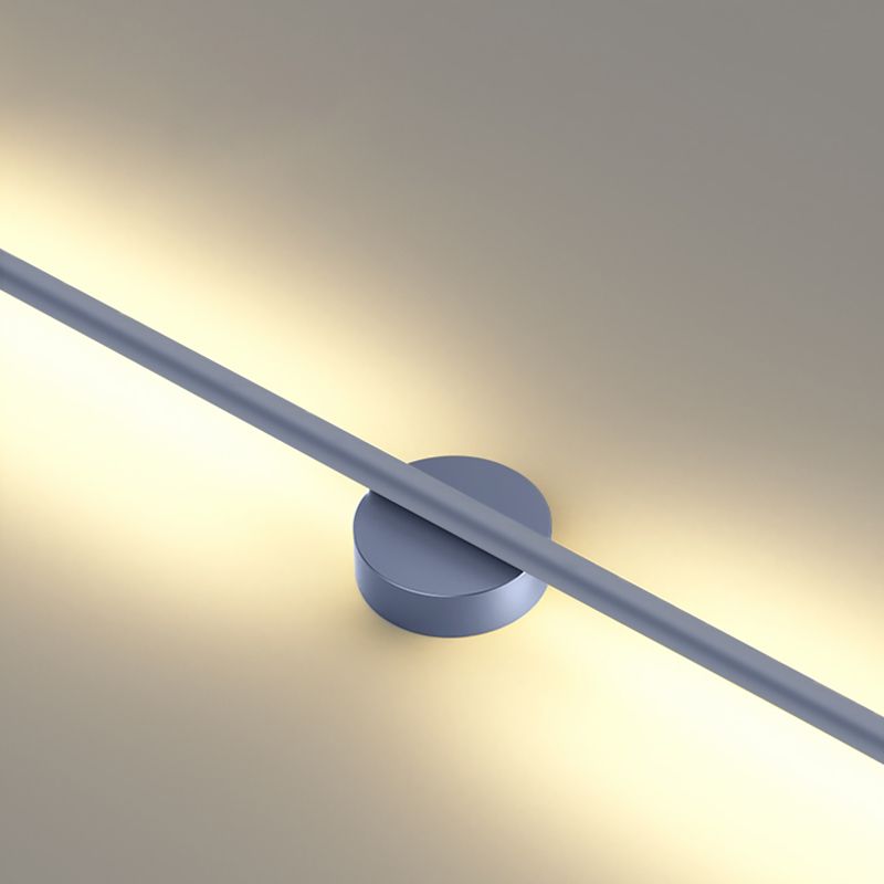 Zeitgenössische graue Wandleuchte gerade Form LED -Wandleuchten mit Metall für Schlafzimmer