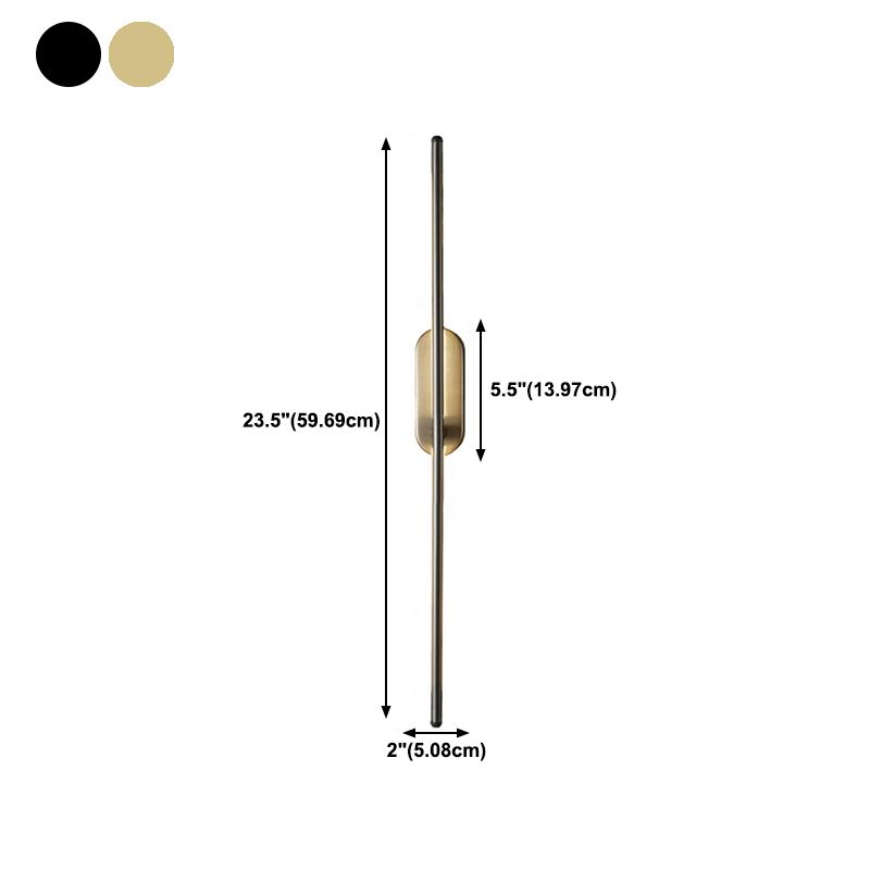 Modern Linear Wall Sconce Light Metal 1-Light Wall Sconce Lighting