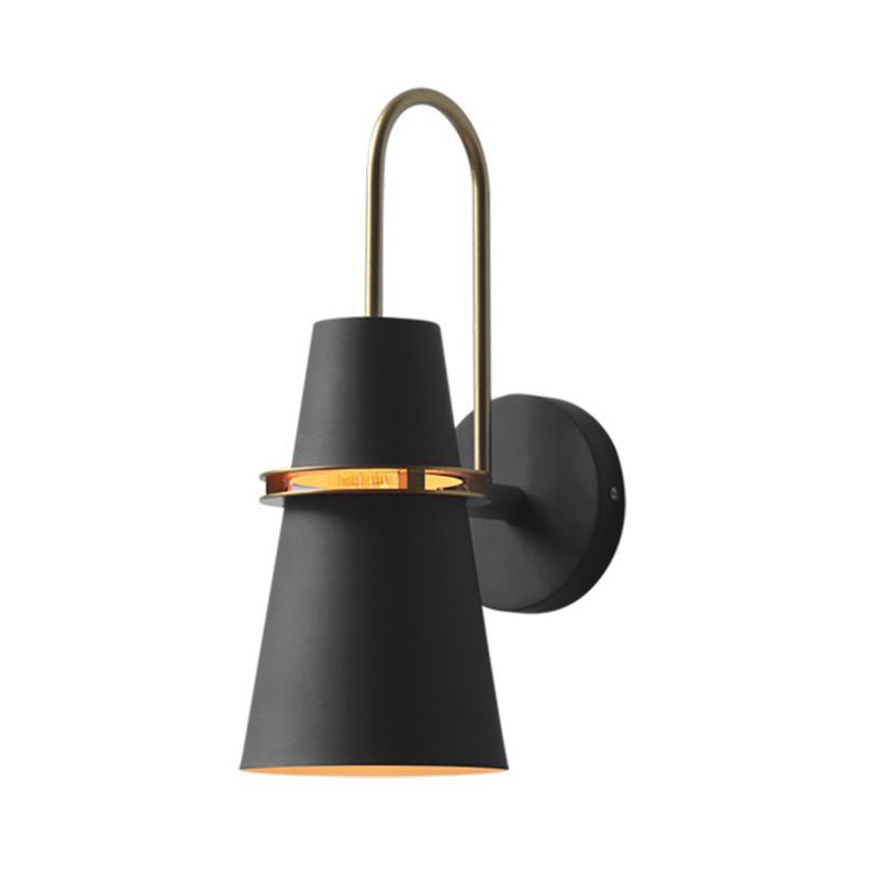 Modern Style Cone Shape Wall Sconce Metal 1 Light Sconces for Bathroom