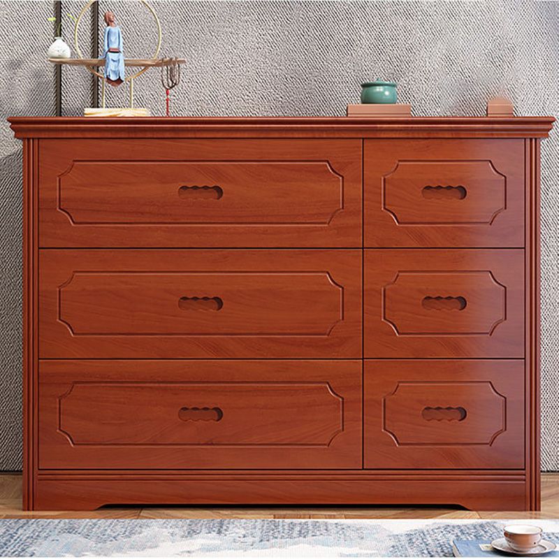 Mid-Century Chest Modern Solid Wood 6 - Drawer Standard Accent Chest