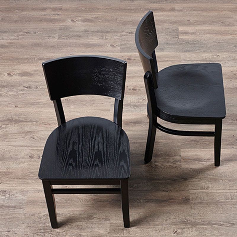 Contemporary Chair Armless Open Back Chair with Wood Legs for Kitchen