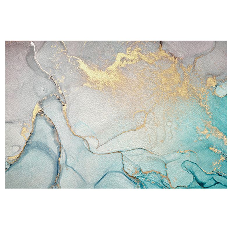 Color Mixed Simplicity Area Carpet Polyester Marbling Print Indoor Rug Anti-Slip Backing Carpet for Living Room