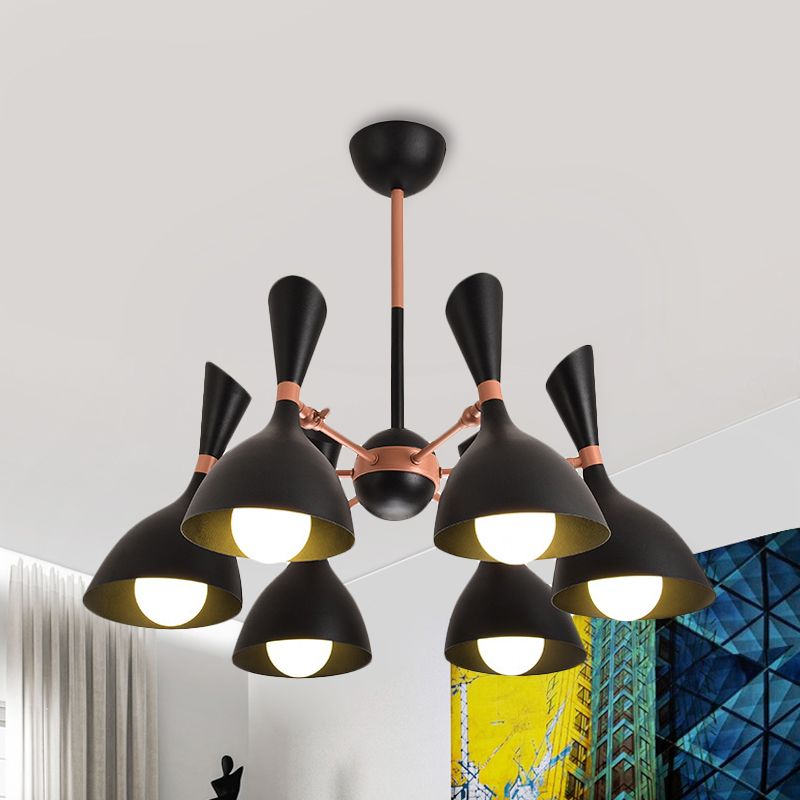 Living Room Kindergarten Pendant Light Metal Contemporary Monochrome Chandelier