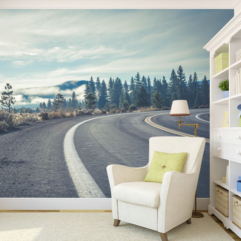 Customized Road Wall Mural Environment Friendly Wallpaper for Home Decoration