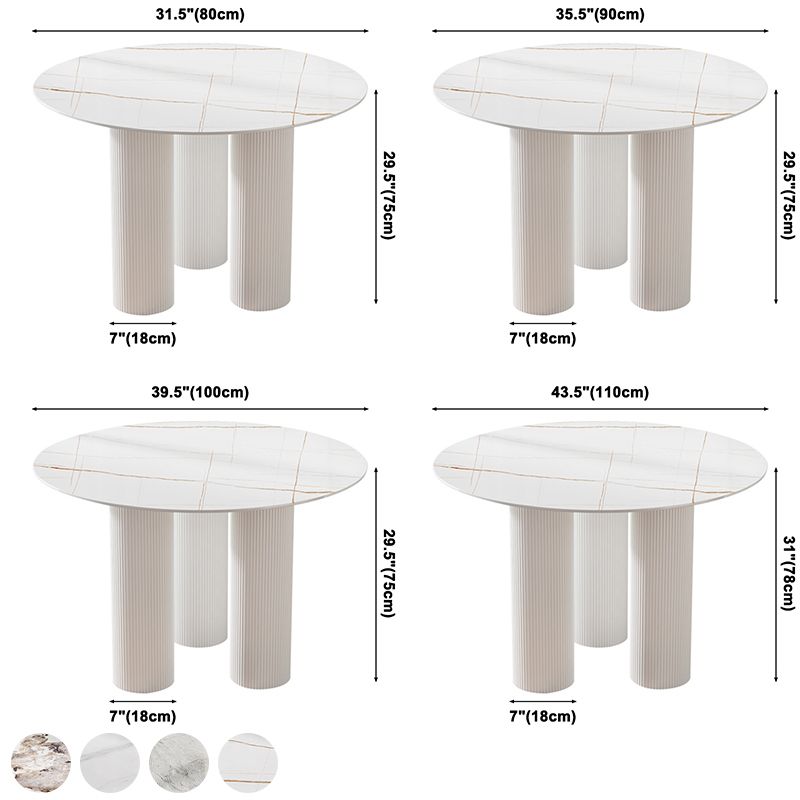 Estilo contemporáneo Round 3 Legs Mesa de comedor Muebles para el hogar para interiores