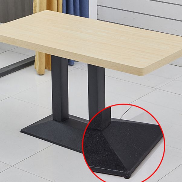 Modern Wooden Dining Room Table with Metal Legs for Living Room