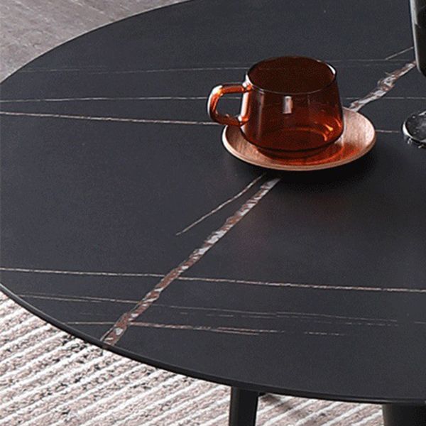 Modern Round Dining Set Stone 1/2/5 Pieces Dining Furniture in Matte Finish for Indoor