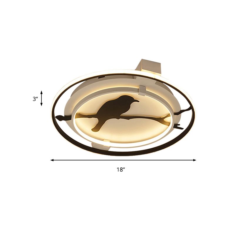 Badezimmer Schlafzimmer Vogel Decke Mount Licht Acryl Deckenlampe in Schwarz-Finish