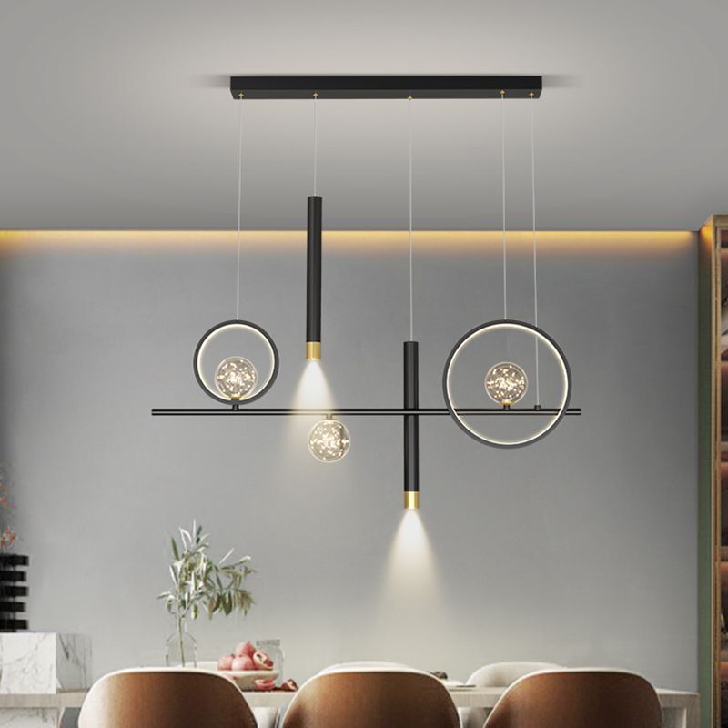 Modern Straight Bars Island Chandelier Lights Metal Chandelier Lamp