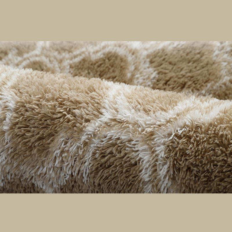 Individuality Geometry Printed Rug Modern Shag Area Carpet Non-Slip Backing Carpet for Home Decor
