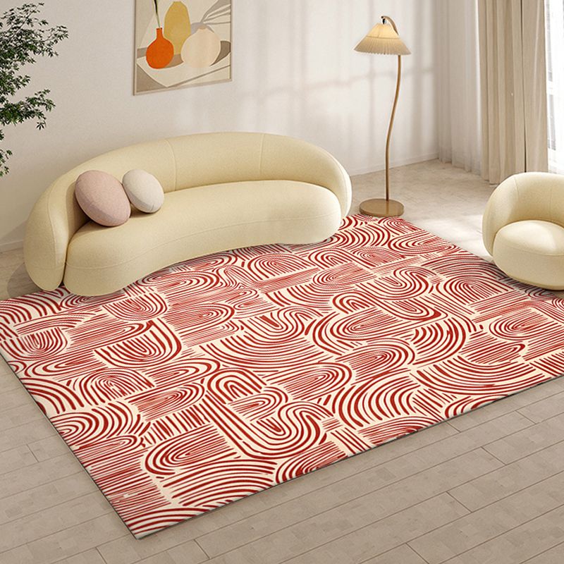 Southwestern Graphic Print Rug Polyester Indoor Carpet Non-Slip Backing Area Rug for Living Room