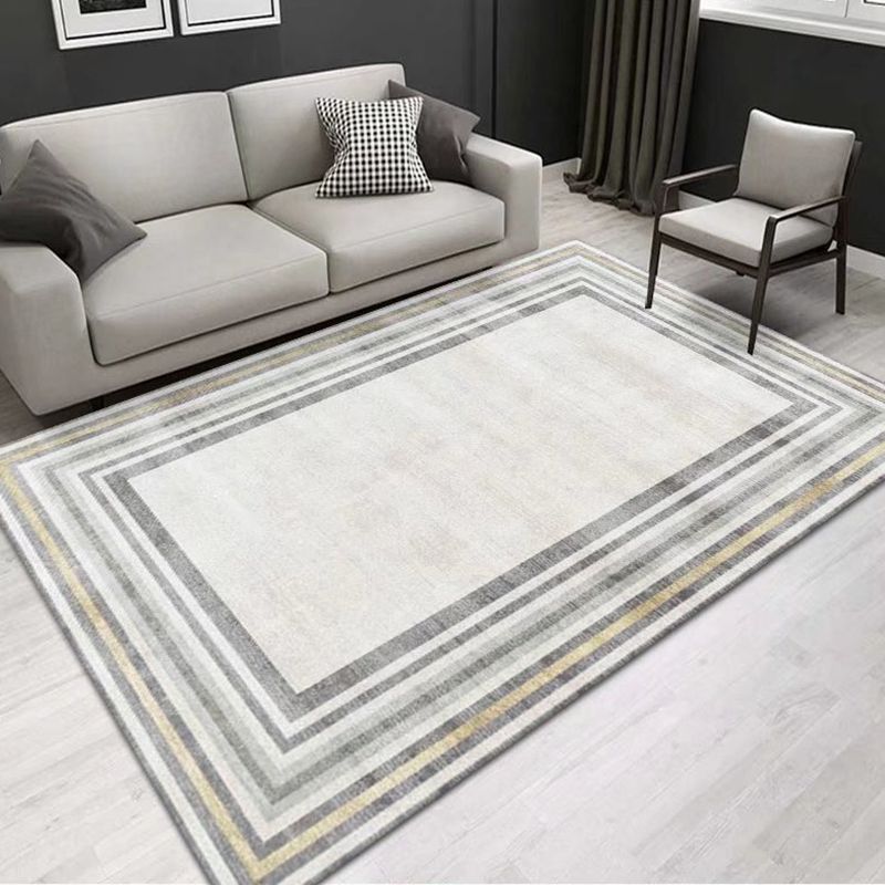 Black Lozenge Carpet Polyester Simple Carpet Non-Slip Backing Carpet for Drawing Room