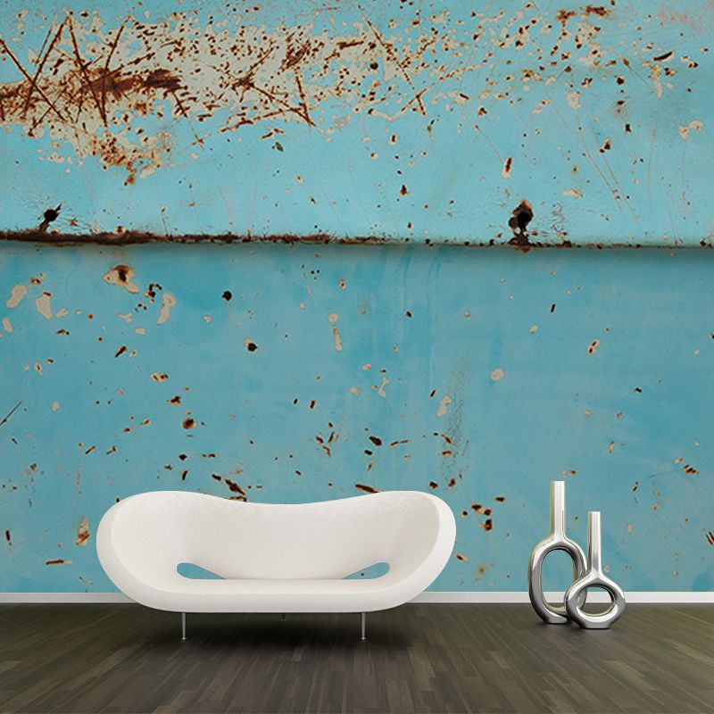 Rusty Metal Mural Wallpaper Stain-Resistant Wall Decor for Living Room