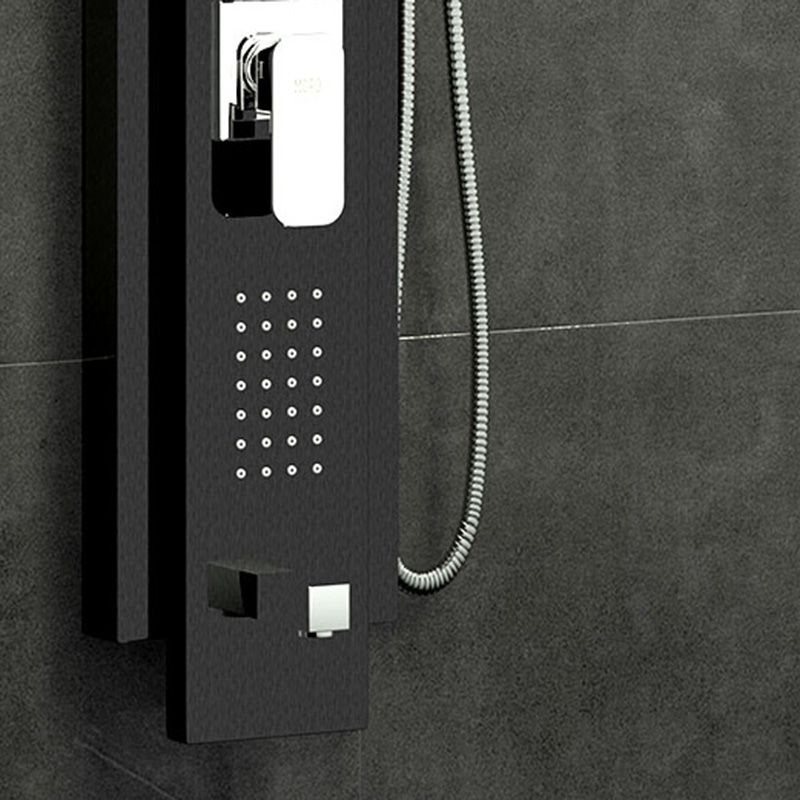 Contemporary Shower System Slide Bar Dual Shower Head Thermostatic Wall Mounted Shower Set