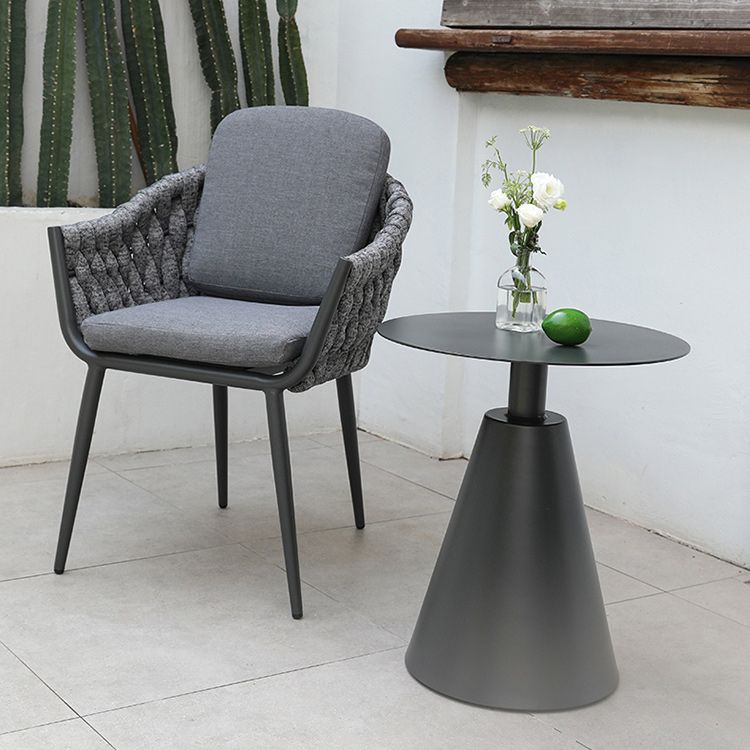 Contemporary Outdoors Dining Chairs with Removable Water Repellent Finish Cushion