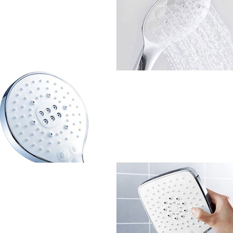 Round Self-Cleaning Hand Shower Adjustable Spray Pattern Wall-Mount Hand Shower
