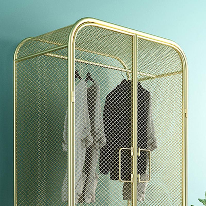 Industrial Style Wardrobe Bedroom Metal Wardrobe Closet with Doors