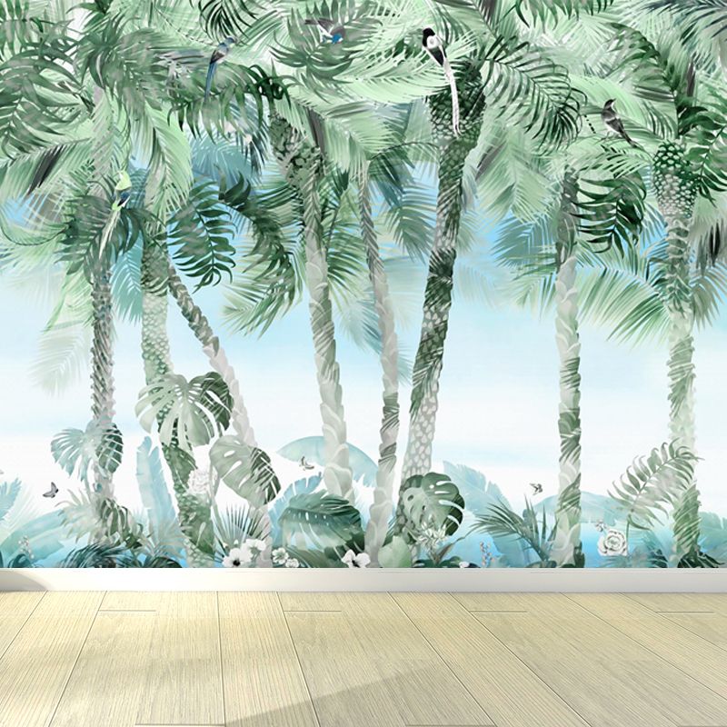 Green Palm Trees Wall Mural Botanix Tropical Moisture Resistant Wall Covering for Home