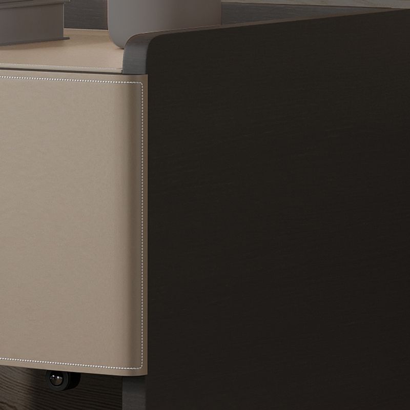 20" Tall 1 - Drawer Nightstand Modern Faux Leather Nightstand