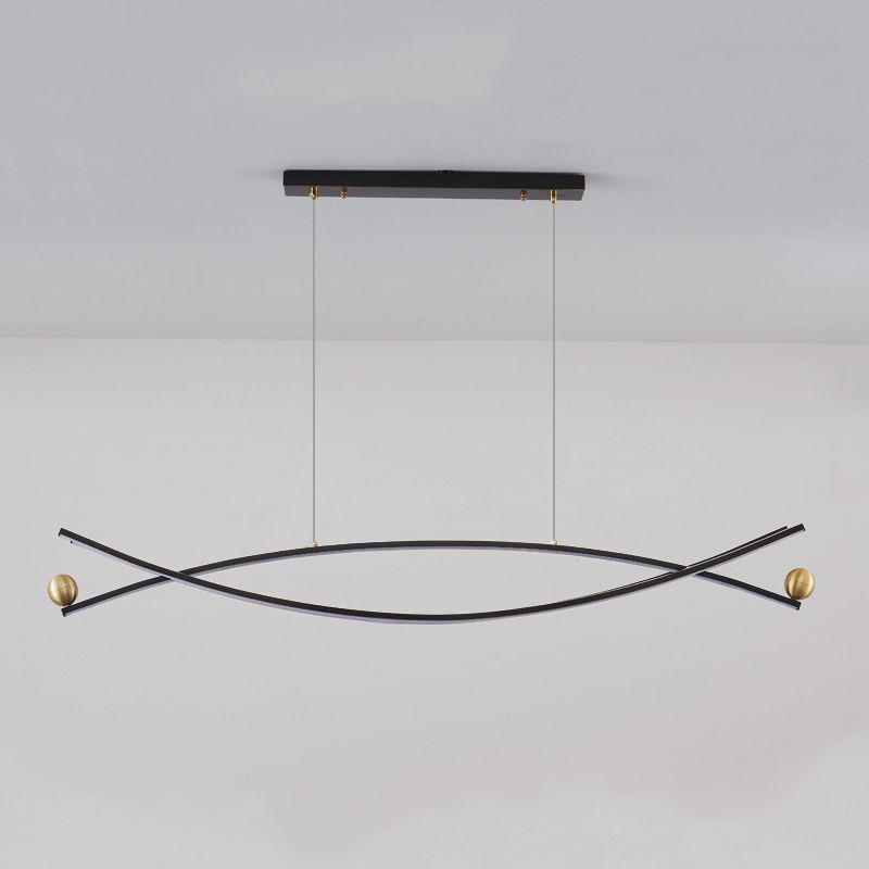Multiple-Light Geometric Island Lighting Modern Metal Island Pendant Lights